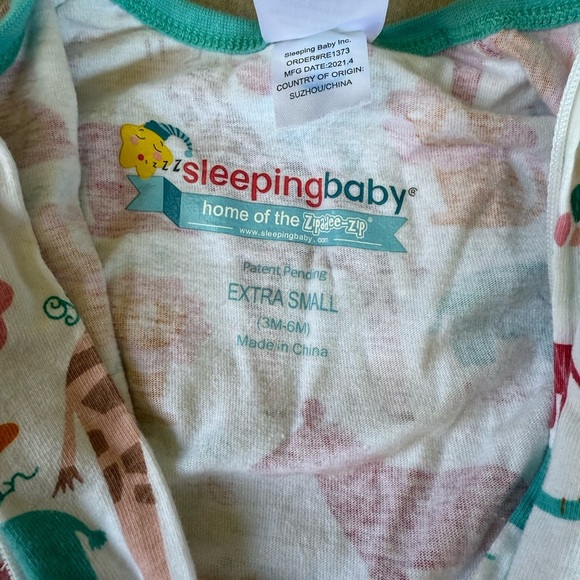 Zipadee Zip Transition Swaddle Sleep Sack Zoo Safari Size XS 3-6 Months - Picture 3 of 6